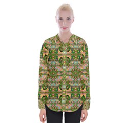 Star Shines On Earth For Peace In Colors Womens Long Sleeve Shirt