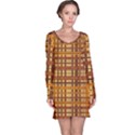 Plaid Pattern Long Sleeve Nightdress View1