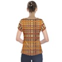 Plaid Pattern Short Sleeve Front Detail Top View2