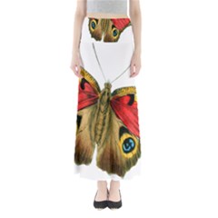 Butterfly Bright Vintage Drawing Full Length Maxi Skirt by Nexatart