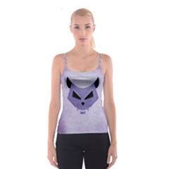 Purple Evil Cat Skull Spaghetti Strap Top by CreaturesStore