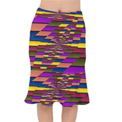 Autumn Check Mermaid Skirt by designworld65