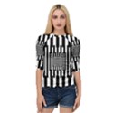 Black Stripes Endless Window Quarter Sleeve Raglan Tee View1