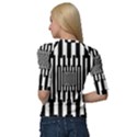 Black Stripes Endless Window Quarter Sleeve Raglan Tee View2