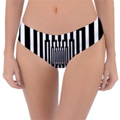 Black Stripes Endless Window Reversible Classic Bikini Bottoms