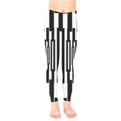 Black Stripes Endless Window Kids  Legging