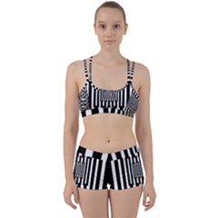 Black Stripes Endless Window Women s Sports Set