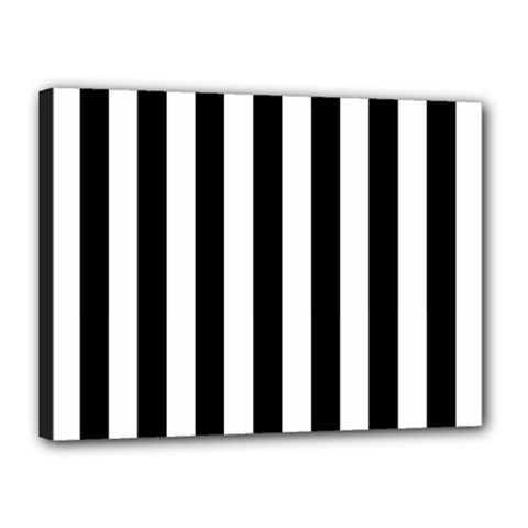 Black And White Stripes Canvas 16  X 12  by designworld65