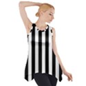 Black And White Stripes Side Drop Tank Tunic View1