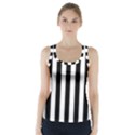 Black And White Stripes Racer Back Sports Top View1