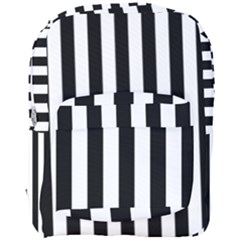 Black And White Stripes Full Print Backpack