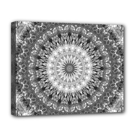 Feeling Softly Black White Mandala Deluxe Canvas 20  X 16  