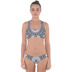 Feeling Softly Black White Mandala Cross Back Hipster Bikini Set