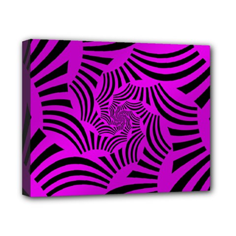 Black Spral Stripes Pink Canvas 10  X 8  by designworld65