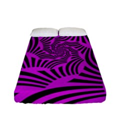 Black Spral Stripes Pink Fitted Sheet (full/ Double Size) by designworld65