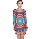 Blue Feather Mandala Long Sleeve Nightdress View1