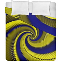 Blue Gold Dragon Spiral Duvet Cover Double Side (california King Size) by designworld65