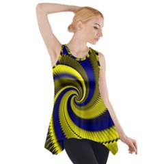 Blue Gold Dragon Spiral Side Drop Tank Tunic by designworld65