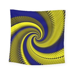 Blue Gold Dragon Spiral Square Tapestry (small)