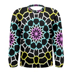 Colored Window Mandala Men s Long Sleeve Tee