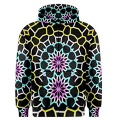 Colored Window Mandala Men s Zipper Hoodie