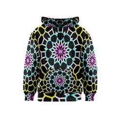 Colored Window Mandala Kids  Zipper Hoodie