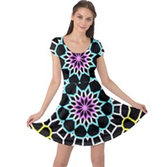 Colored Window Mandala Cap Sleeve Dress by designworld65