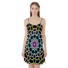 Colored Window Mandala Satin Night Slip by designworld65