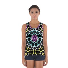 Colored Window Mandala Sport Tank Top  by designworld65