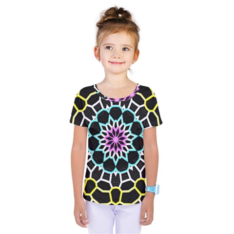 Colored Window Mandala Kids  One Piece Tee by designworld65