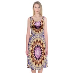 Dreamy Mandala Midi Sleeveless Dress by designworld65