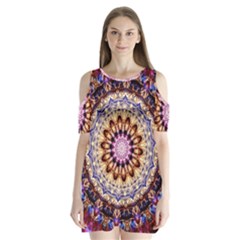 Dreamy Mandala Shoulder Cutout Velvet  One Piece