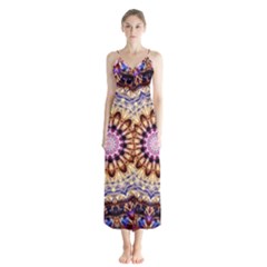 Dreamy Mandala Button Up Chiffon Maxi Dress