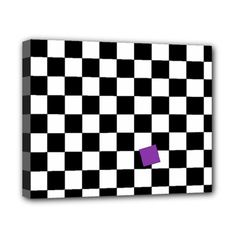 Dropout Purple Check Canvas 10  X 8  by designworld65