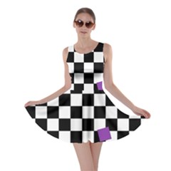 Dropout Purple Check Skater Dress by designworld65