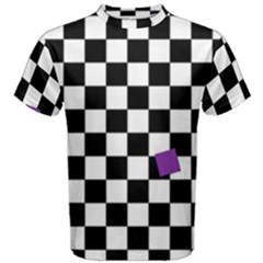 Dropout Purple Check Men s Cotton Tee