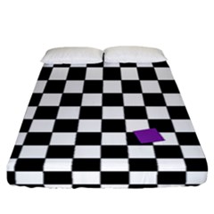 Dropout Purple Check Fitted Sheet (california King Size)