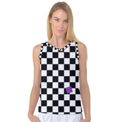 Dropout Purple Check Women s Basketball Tank Top by designworld65