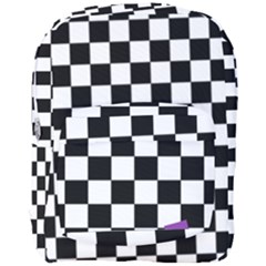 Dropout Purple Check Full Print Backpack