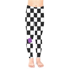 Dropout Purple Check Kids  Legging