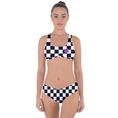 Dropout Purple Check Criss Cross Bikini Set