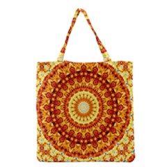 Powerful Love Mandala Grocery Tote Bag by designworld65