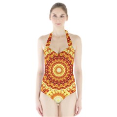 Powerful Love Mandala Halter Swimsuit by designworld65