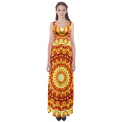 Powerful Love Mandala Empire Waist Maxi Dress by designworld65