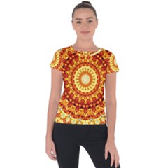 Powerful Love Mandala Short Sleeve Sports Top 