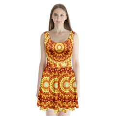 Powerful Love Mandala Split Back Mini Dress  by designworld65