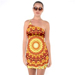 Powerful Love Mandala One Soulder Bodycon Dress