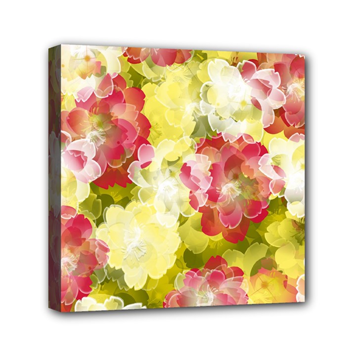 Flower Power Mini Canvas 6  x 6 