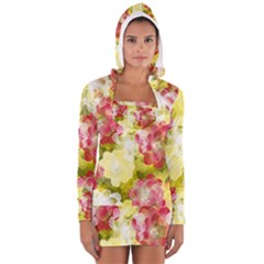 Flower Power Long Sleeve Hooded T-shirt