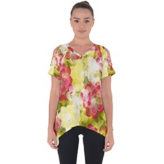 Flower Power Cut Out Side Drop Tee